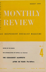 Monthly Review Volume 1, Number 4 (August 1949)
