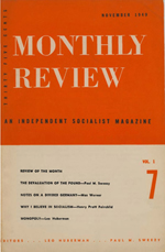 Monthly Review Volume 1, Number 7 (November 1949)