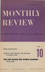 Monthly Review Volume 1, Number 10 (February 1950)