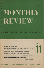 Monthly Review Volume 1, Number 11 (March 1950)