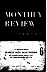 Monthly Review Volume 2, Number 6 (October 1950)