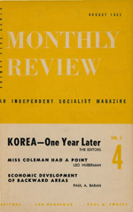 Monthly Review Volume 3, Number 4 (August 1951)