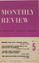 Monthly Review Volume 3, Number 5 (September 1951)