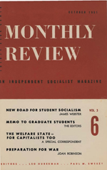 Monthly Review Volume 3, Number 6 (October 1951)