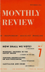 Monthly Review Volume 4, Number 7 (November 1952)