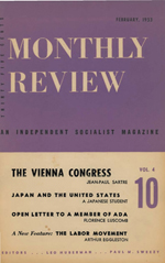 Monthly Review Volume 4, Number 10 (February 1953)
