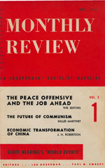 Monthly Review Volume 5, Number 1 (May 1953)