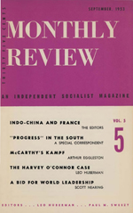 Monthly Review Volume 5, Number 5 (September 1953)