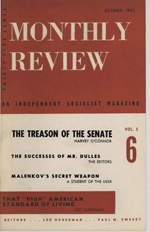 Monthly Review Volume 5, Number 6 (October 1953)