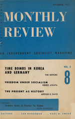 Monthly Review Volume 5, Number 8 (December 1953)
