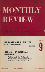 Monthly Review Volume 5, Number 9 (January 1954)