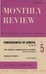 Monthly Review Volume 6, Number 5 (September 1954)