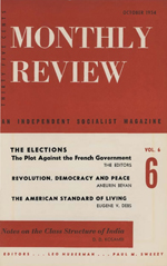 Monthly Review Volume 6, Number 6 (October 1954)