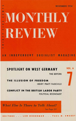 Monthly Review Volume 6, Number 7 (November 1954)