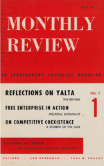 Monthly Review Volume 7, Number 1 (May 1955)
