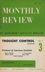 Monthly Review Volume 7, Number 3 (July 1955)