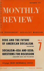 Monthly Review Volume 7, Number 7 (November 1955)