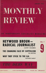 Monthly Review Volume 7, Number 9 (January 1956)