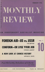 Monthly Review Volume 7, Number 10 (February 1956)