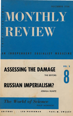 Monthly Review Volume 8, Number 8 (December 1956)