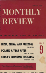 Monthly Review Volume 9, Number 8 (January 1958)