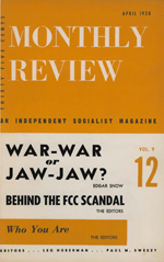 Monthly Review Volume 9, Number 11 (April 1958)