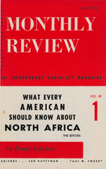 Monthly Review Volume 10, Number 1 (May 1958)