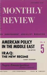 Monthly Review Volume 10, Number 4 (September 1958)