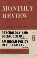 Monthly Review Volume 10, Number 5 (October 1958)