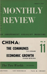 Monthly Review Volume 10, Number 10 (March 1959)