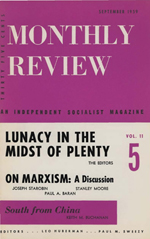 Monthly Review Volume 11, Number 4 (September 1959)