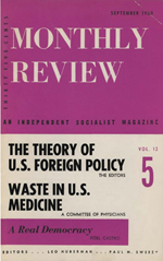 Monthly Review Volume 12, Number 4 (September 1960)