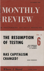Monthly Review Volume 13, Number 5 (October 1961)