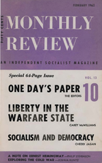 Monthly Review Volume 13, Number 9 (February 1962)