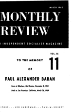 Monthly Review Volume 16, Number 10 (March 1965)
