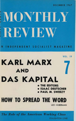 Monthly Review Volume 19, Number 7 (December 1967)