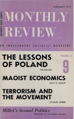 Monthly Review Volume 22, Number 9 (February 1971)