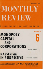 Monthly Review Volume 23, Number 6 (November 1971)