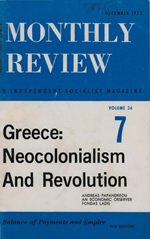 Monthly Review Volume 24, Number 7 (December 1972)