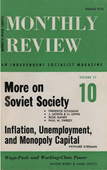 Monthly Review Volume 27, Number 10 (March 1976)