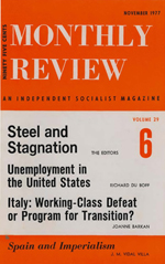 Monthly Review Volume 29, Number 6 (November 1977)