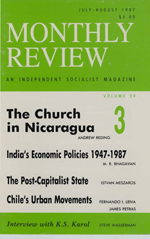 Monthly Review Volume 39, Number 3 (July-August 1987)