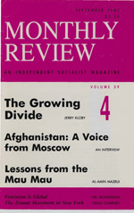 Monthly Review Volume 39, Number 4 (September 1987)