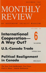 Monthly Review Volume 39, Number 6 (November 1987)