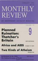Monthly Review Volume 39, Number 9 (February 1988)