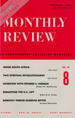 Monthly Review Volume 40, Number 8 (January 1989)