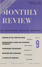 Monthly Review Volume 40, Number 9 (February 1989)