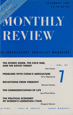 Monthly Review Volume 41, Number 7 (December 1989)