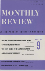 Monthly Review Volume 41, Number 9 (February 1990)