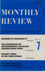 Monthly Review Volume 42, Number 7 (December 1990)